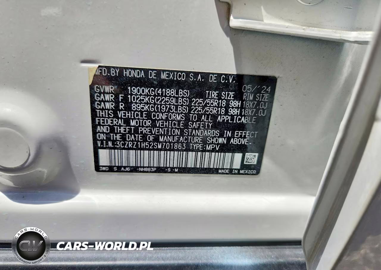 2025 Honda Hr-V Sport VIN:3CZRZ1H52SM701863 - 13