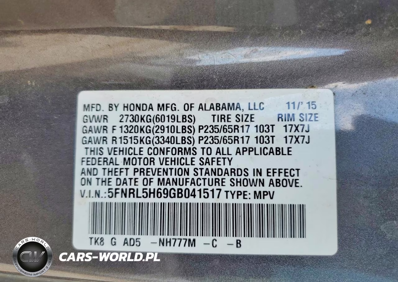 2016 Honda Odyssey Exl VIN:5FNRL5H69GB041517 - 14