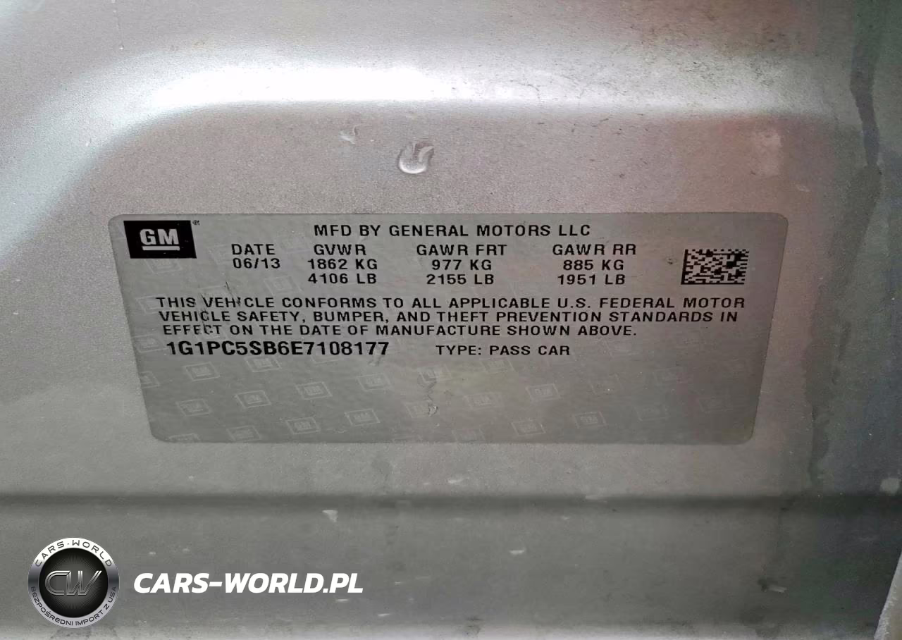 2014 Chevrolet Cruze Lt VIN:1G1PC5SB6E7108177 - 12