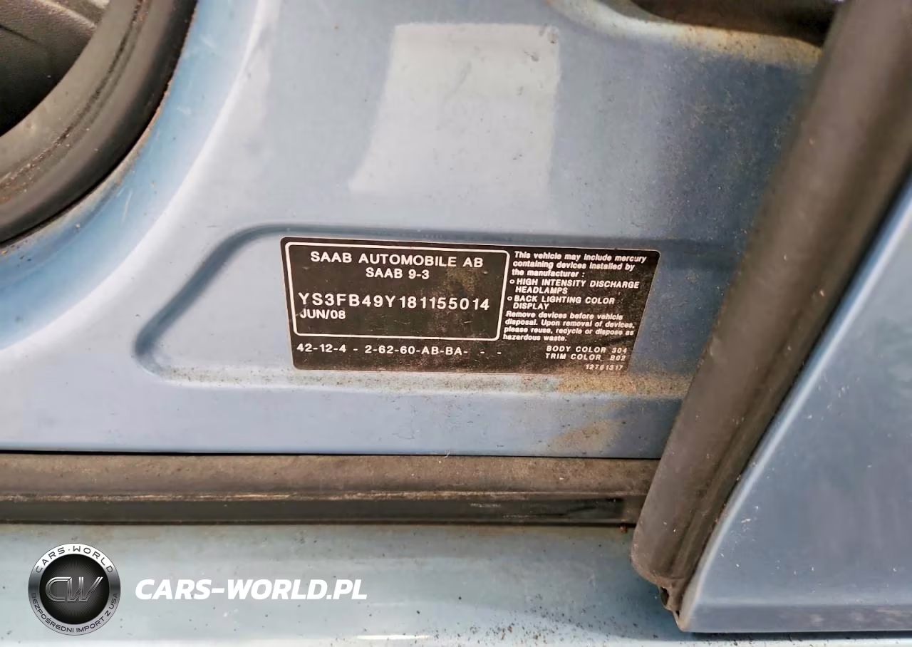 2008 Saab 9-3 2.0T VIN:YS3FB49Y181155014 - 13
