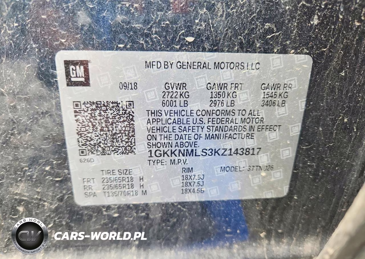 2019 GMC Acadia Slt-1 VIN:1GKKNMLS3KZ143817 - 13
