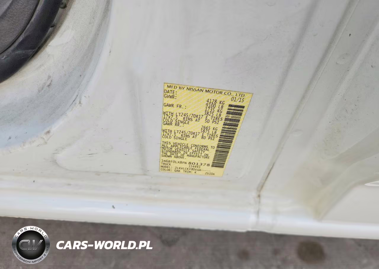 2015 Nissan Nv 2500 VIN:1N6BF0LX8FN801378 - 13