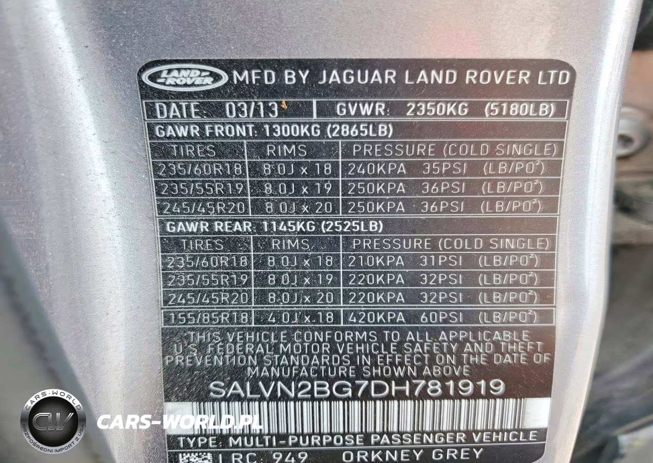 2013 Land Rover Range Rover Evoque Pure VIN:SALVN2BG7DH781919 - 13