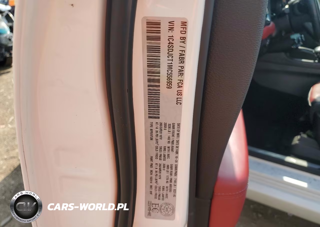 2021 Dodge Durango VIN:1C4SDJCT1MC556959 - 12