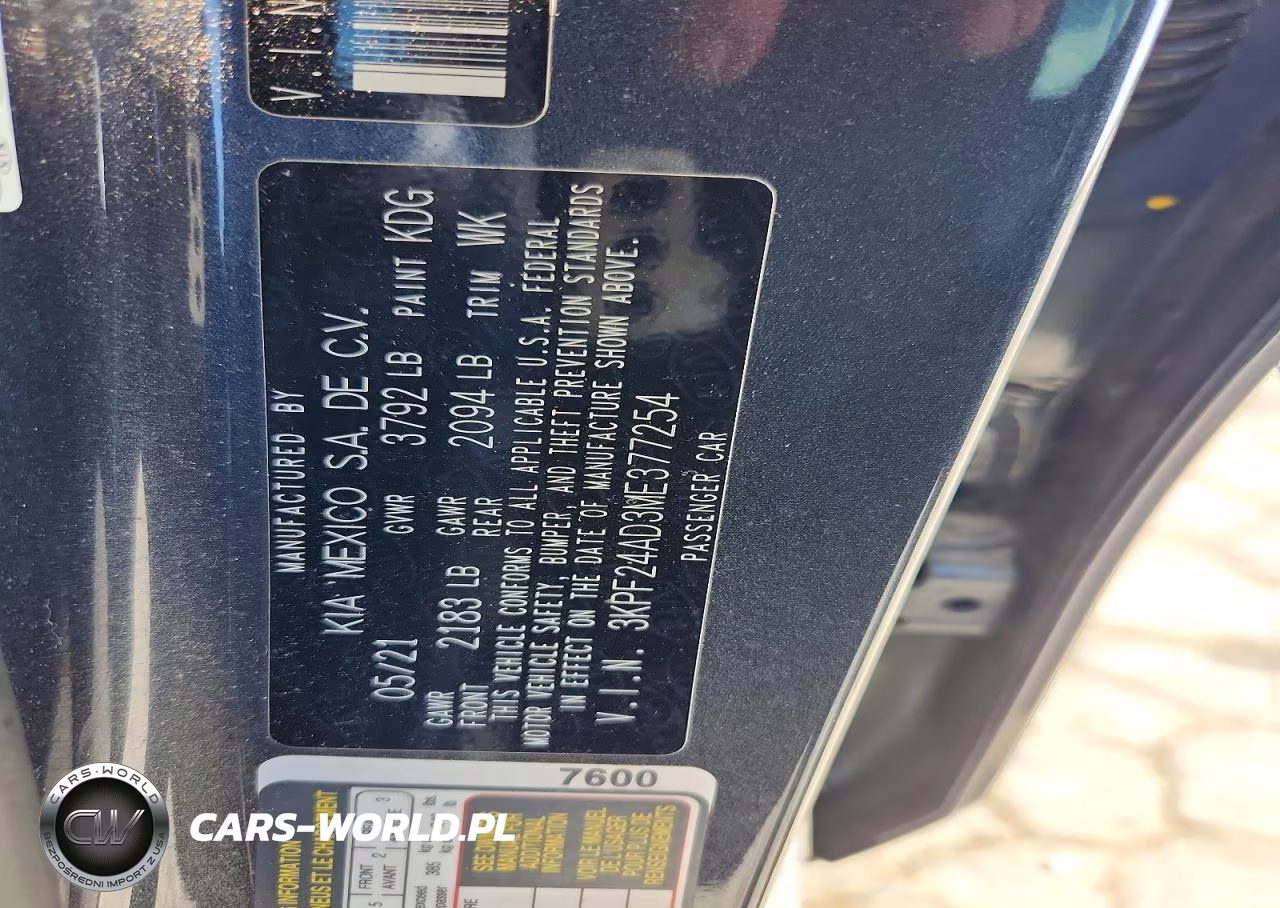 2021 Kia Forte Fe VIN:3KPF24AD3ME377254 - 13