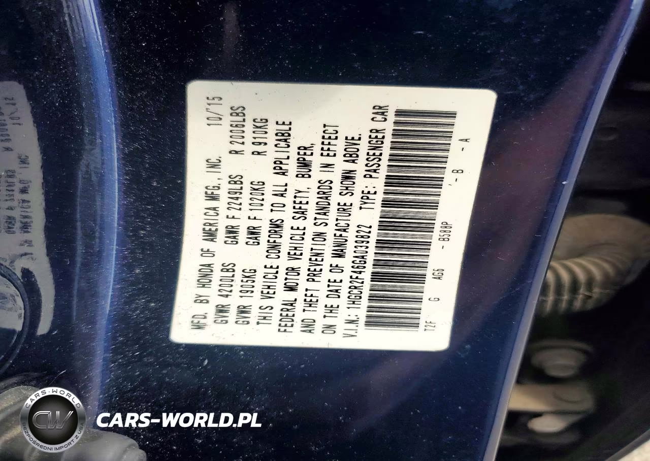 2016 Honda Accord Lx VIN:1HGCR2F46GA039822 - 12