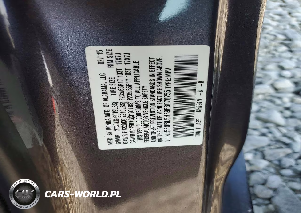 2015 Honda Odyssey Exl VIN:5FNRL5H69FB070255 - 13