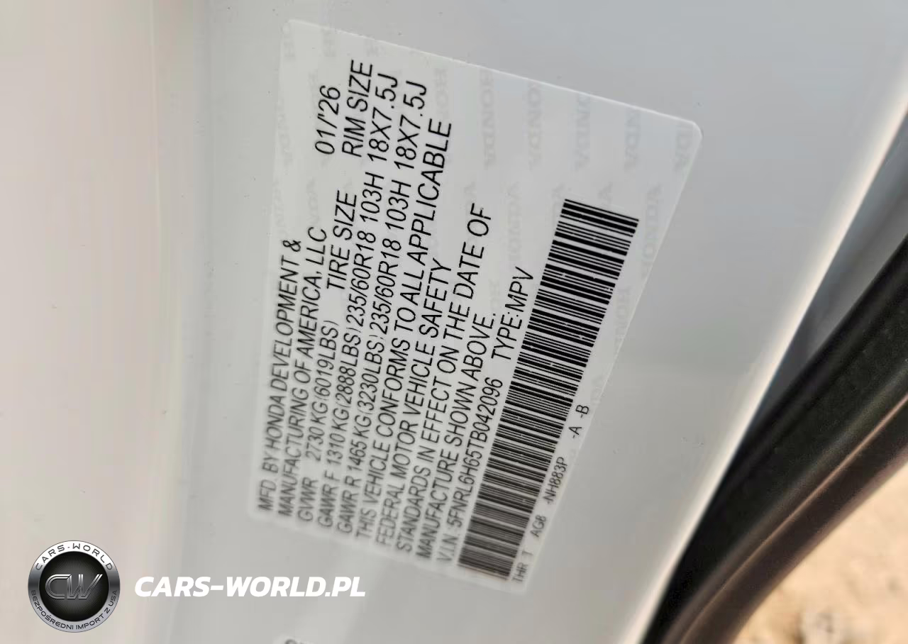 2026 Honda Odyssey Exl VIN:5FNRL6H65TB042096 - 13