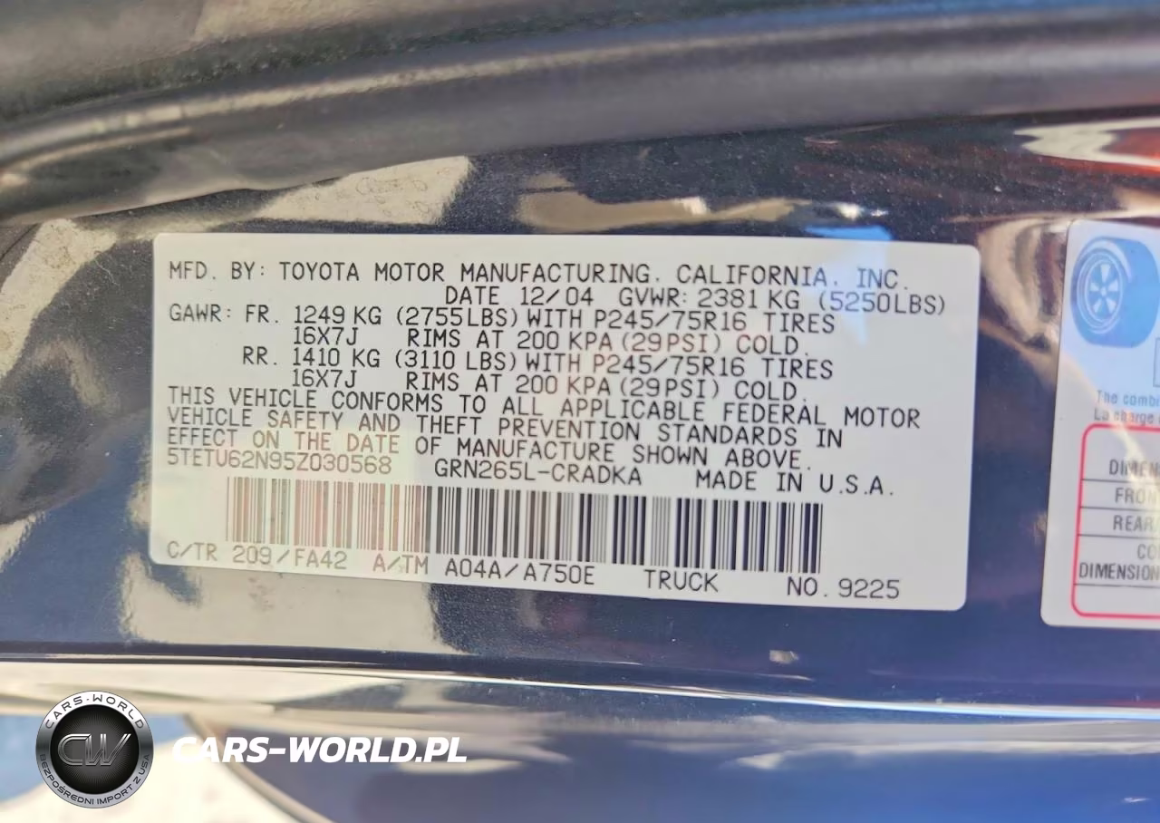 2005 Toyota Tacoma Prerunner Access Cab VIN:5TETU62N95Z030568 - 12