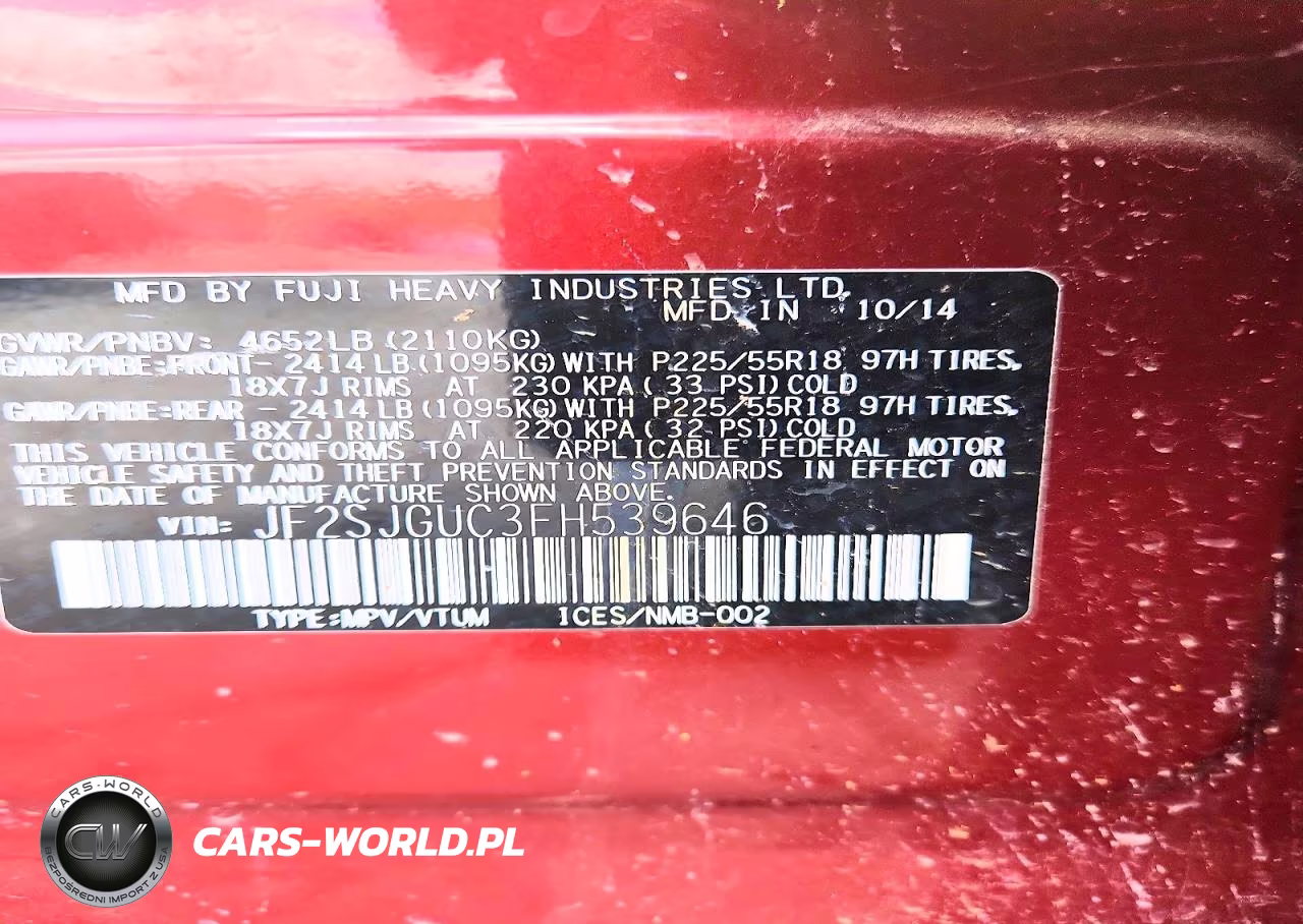 2015 Subaru Forester 2.0Xt Touring VIN:JF2SJGUC3FH539646 - 13