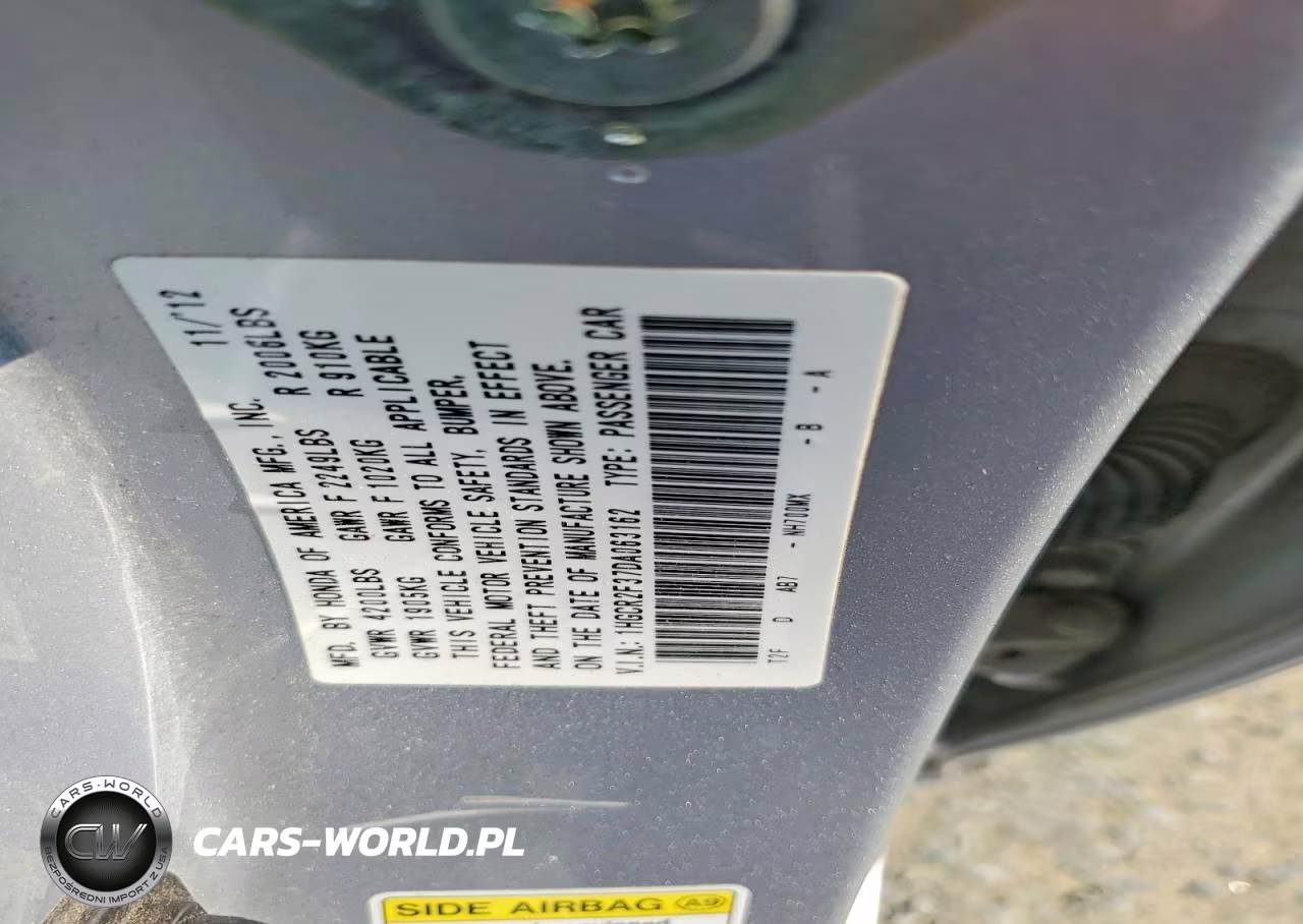 2013 Honda Accord Lx VIN:1HGCR2F37DA063162 - 13