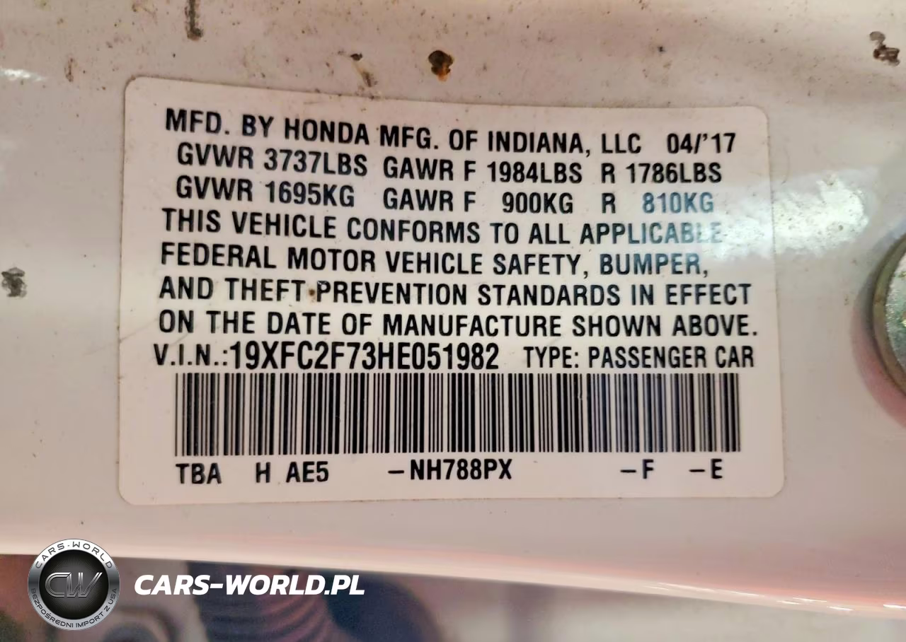 2017 Honda Civic Ex VIN:19XFC2F73HE051982 - 12