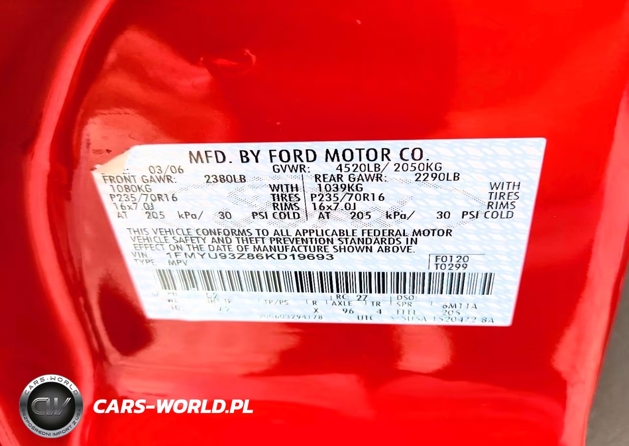 2006 Ford Escape Xlt VIN:1FMYU93Z86KD19693 - 13