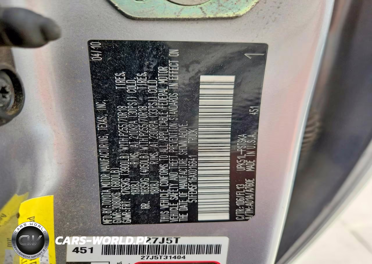 2010 Toyota Tundra Crewmax Sr5 VIN:5TFEM5F16AX016641 - 13