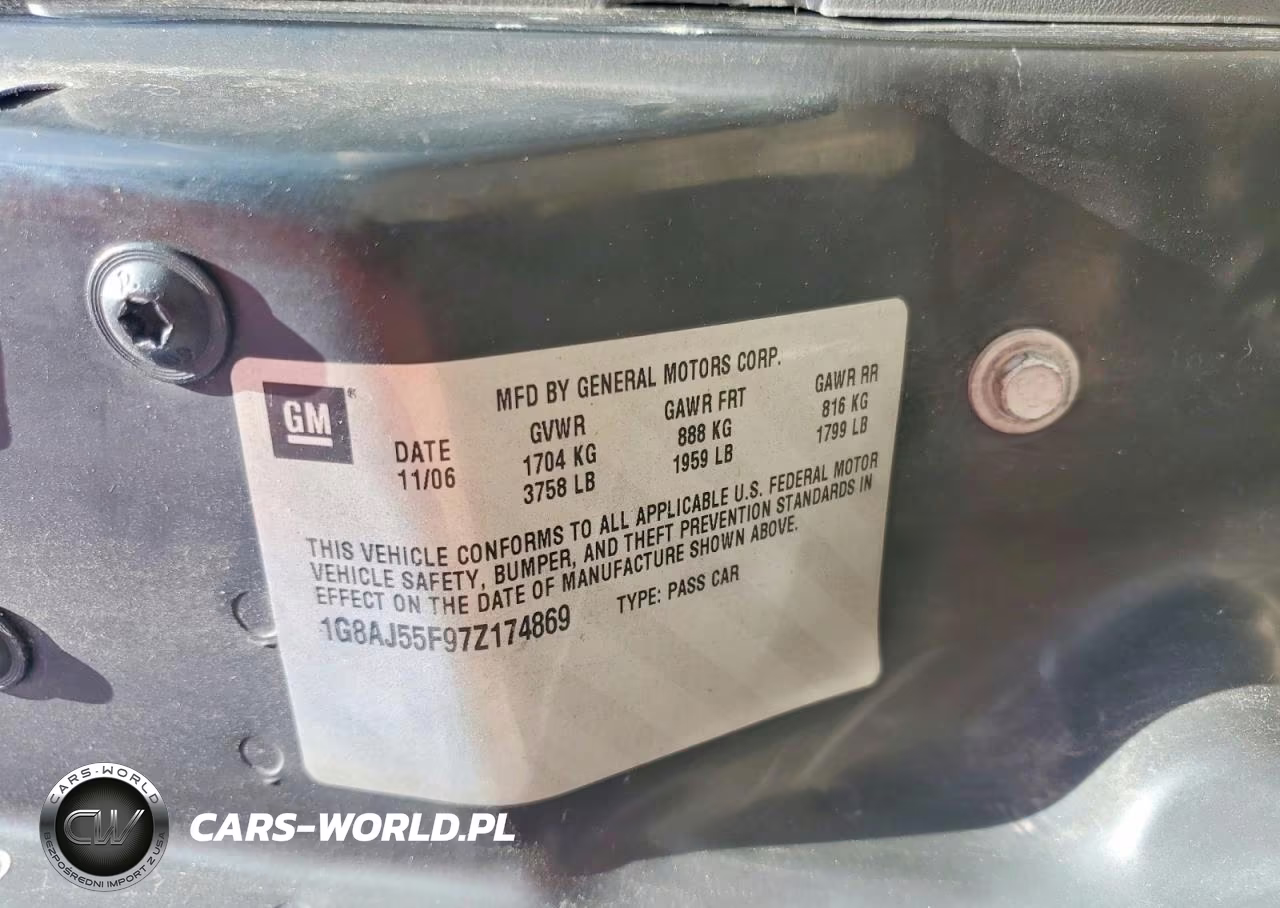 2007 Saturn Ion Level 3 VIN:1G8AL55F07Z182918 - 12