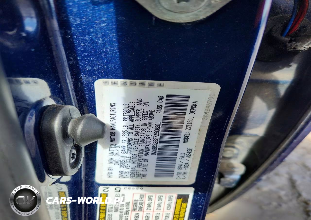 2007 Toyota Corolla Ce VIN:1NXBR32E27Z908201 - 12