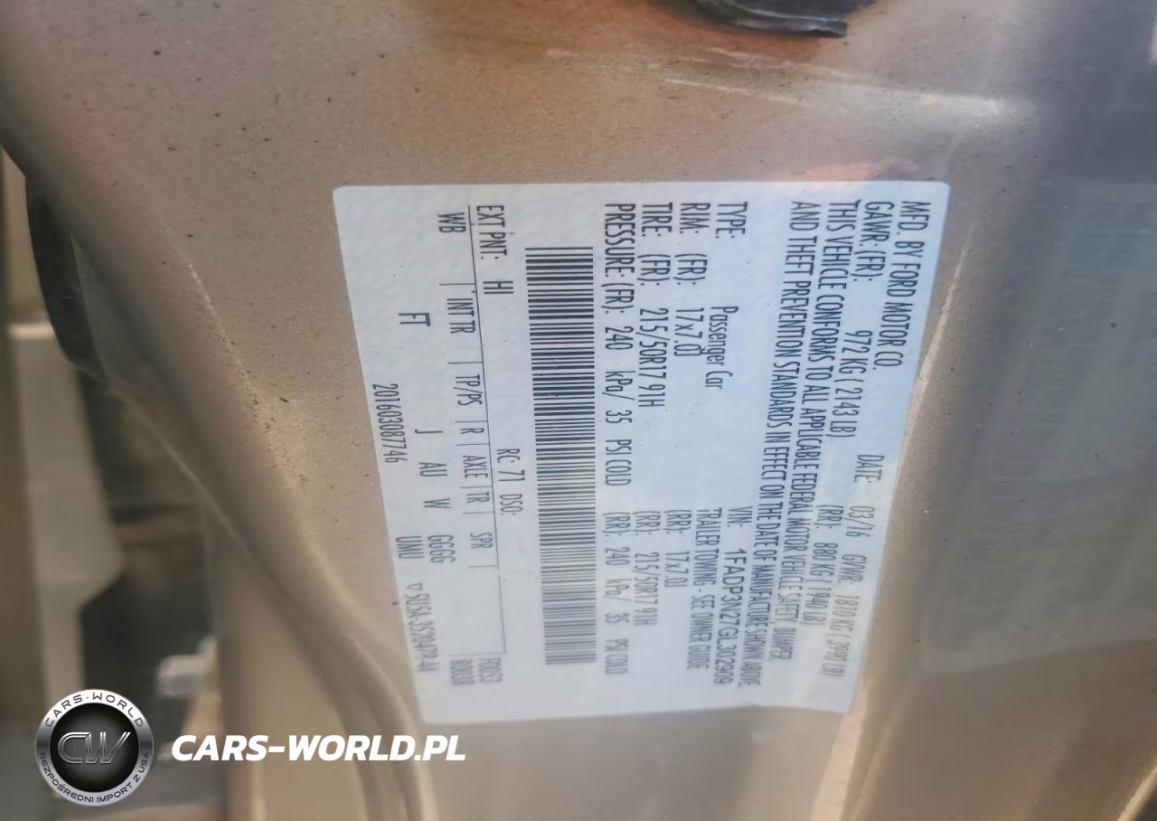 2016 Ford Focus Titanium VIN:1FADP3N27GL302909 - 12