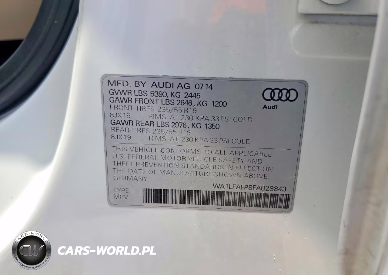 2015 Audi Q5 Premium Plus VIN:WA1LFAFP8FA028843 - 13