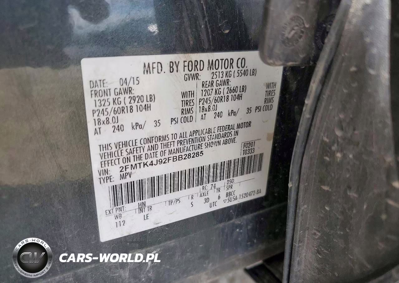 2015 Ford Edge Sel VIN:2FMTK4J92FBB28285 - 13