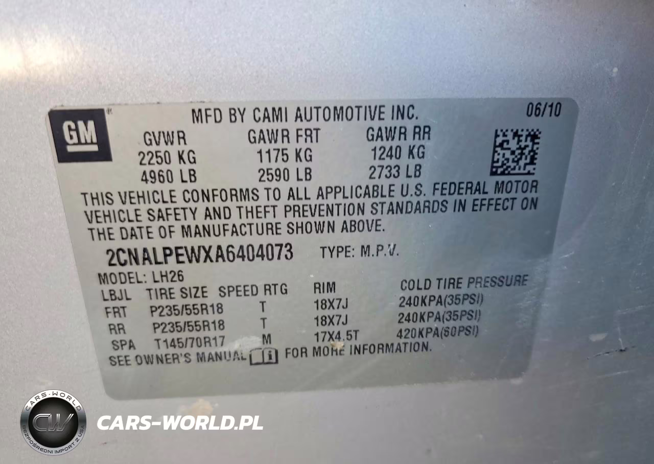2010 Chevrolet Equinox Lt VIN:2CNALPEWXA6404073 - 13