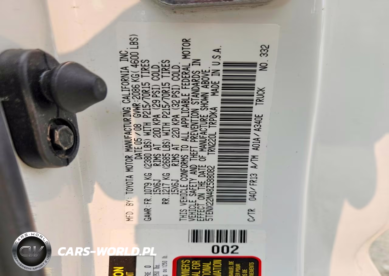 2008 Toyota Tacoma Base VIN:5TENX22N48Z588082 - 13