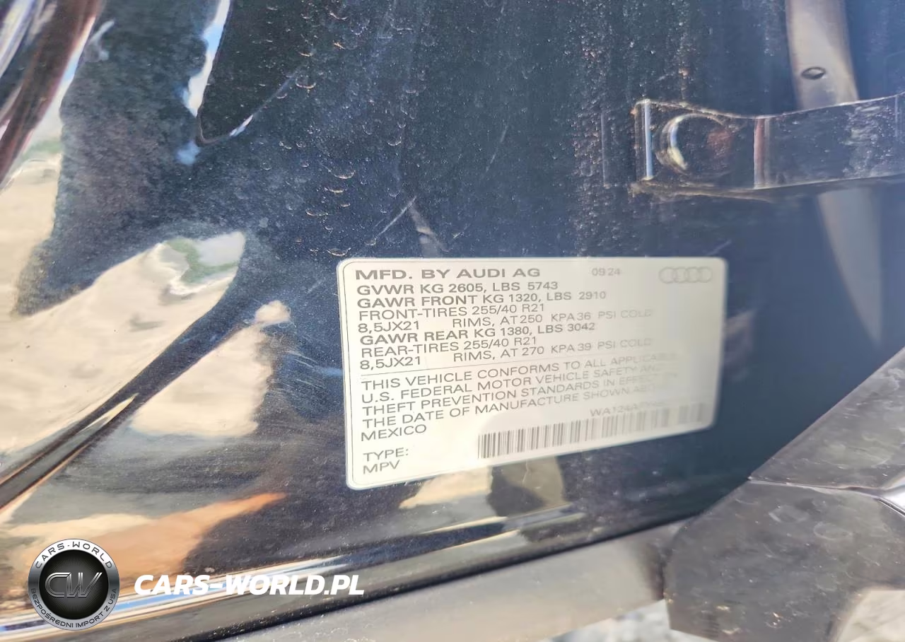 2025 Audi Sq5 Sportback Premium Plus VIN:WA124AFY4S2012301 - 12