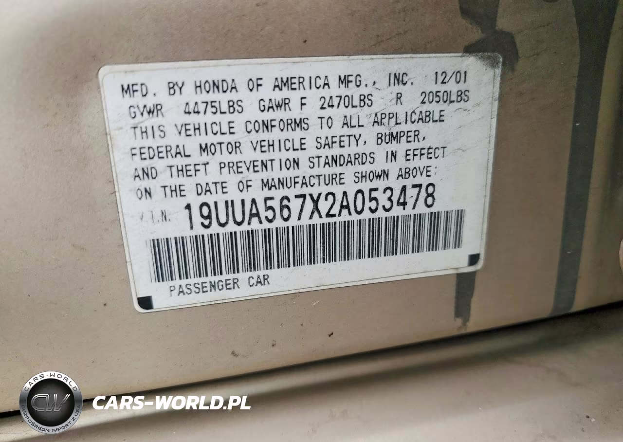 2002 Acura 3.2Tl VIN:19UUA567X2A053478 - 12