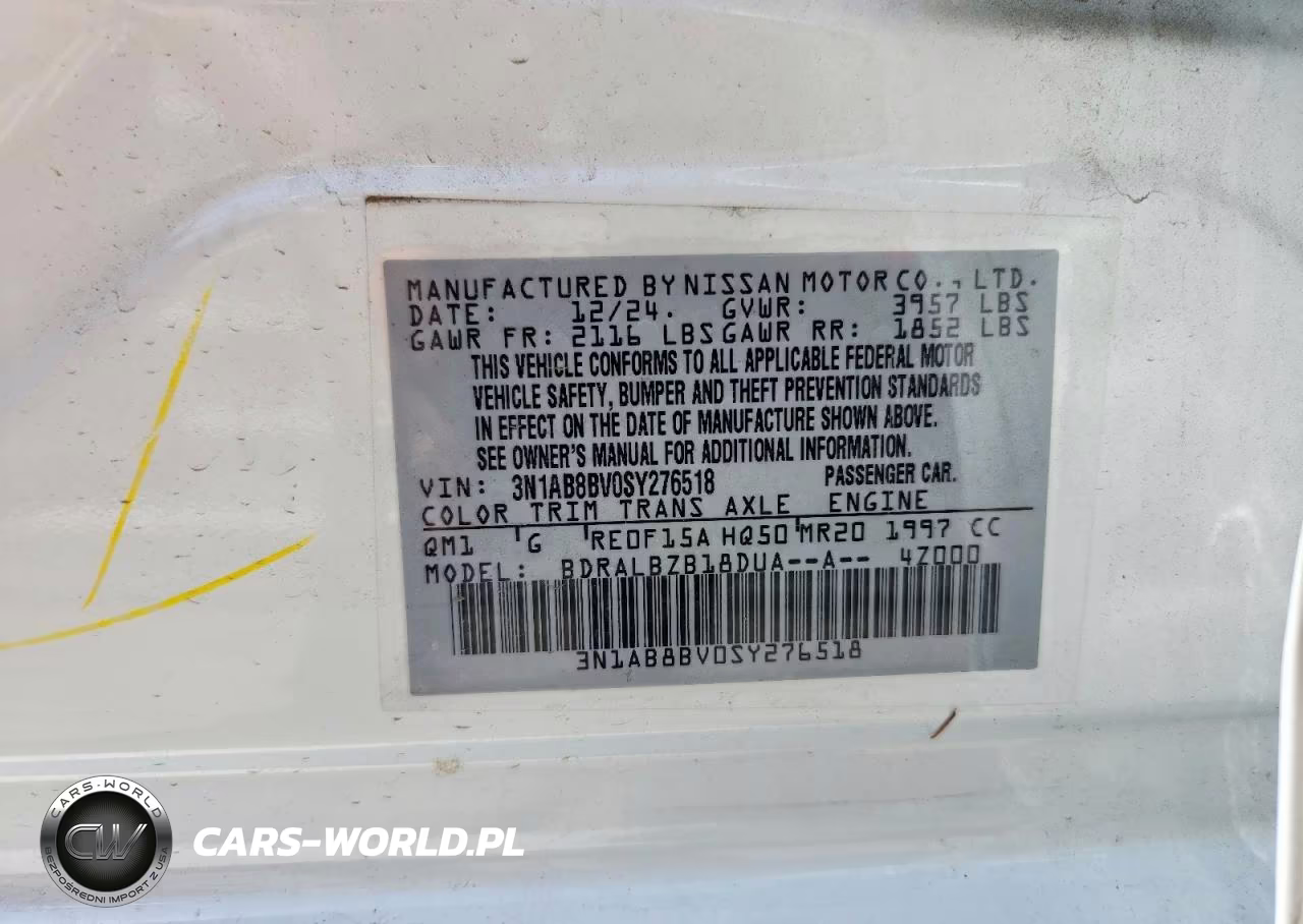 2025 Nissan Sentra S VIN:3N1AB8BV0SY276518 - 13