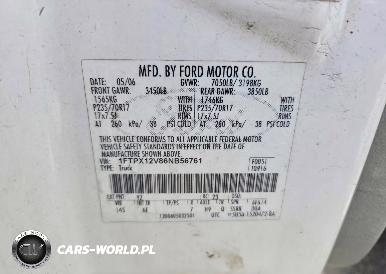 2006 Ford F150 VIN:1FTPX12V86NB56761 - 18