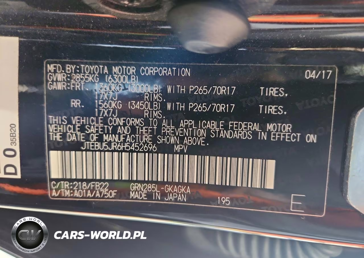 2017 Toyota 4Runner Sr5 VIN:JTEBU5JR6H5452696 - 12