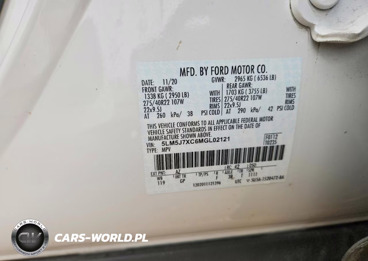 2021 Lincoln Aviator Reserve VIN:5LM5J7XC6MGL02121 - 14