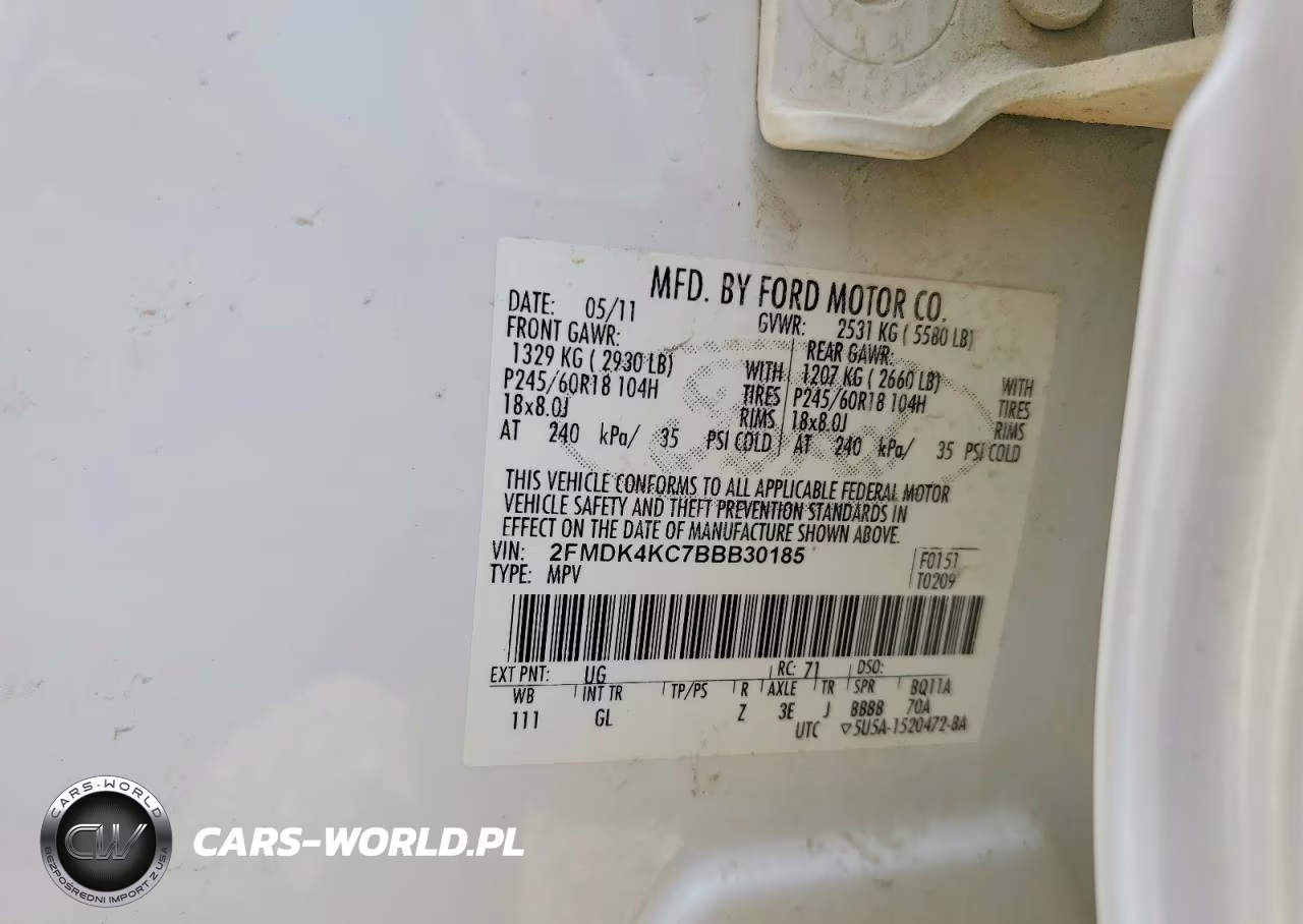 2011 Ford Edge Limited VIN:2FMDK4KC7BBB30185 - 13