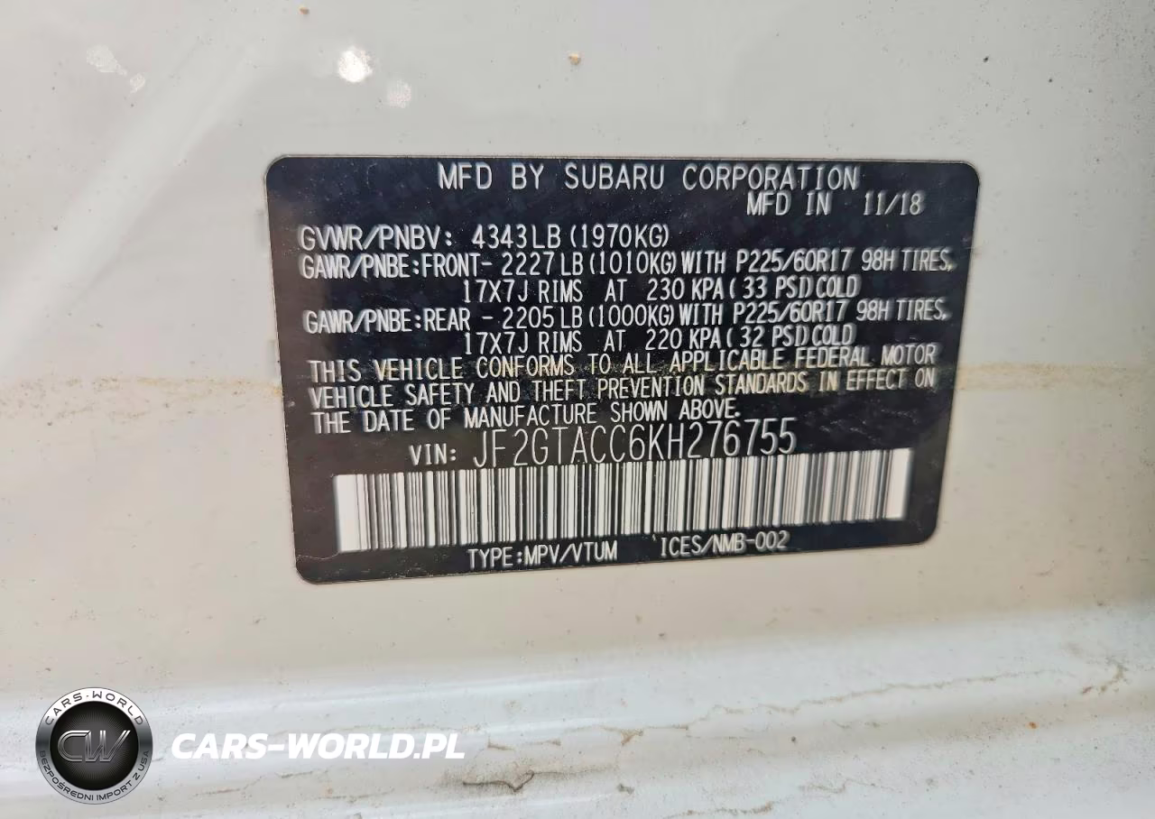 2019 Subaru Crosstrek Premium VIN:JF2GTACC6KH276755 - 13
