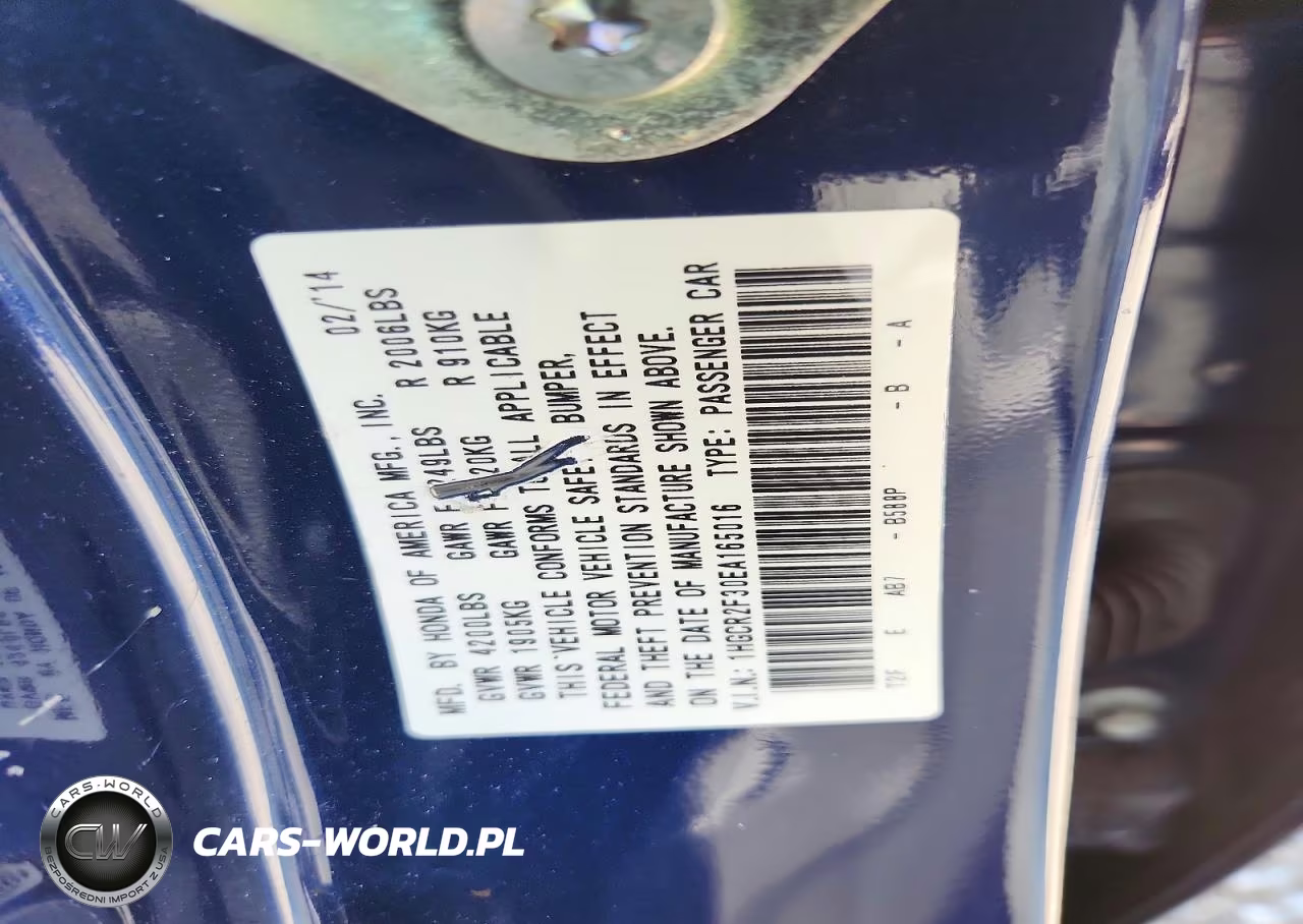 2014 Honda Accord Lx VIN:1HGCR2F30EA165016 - 12