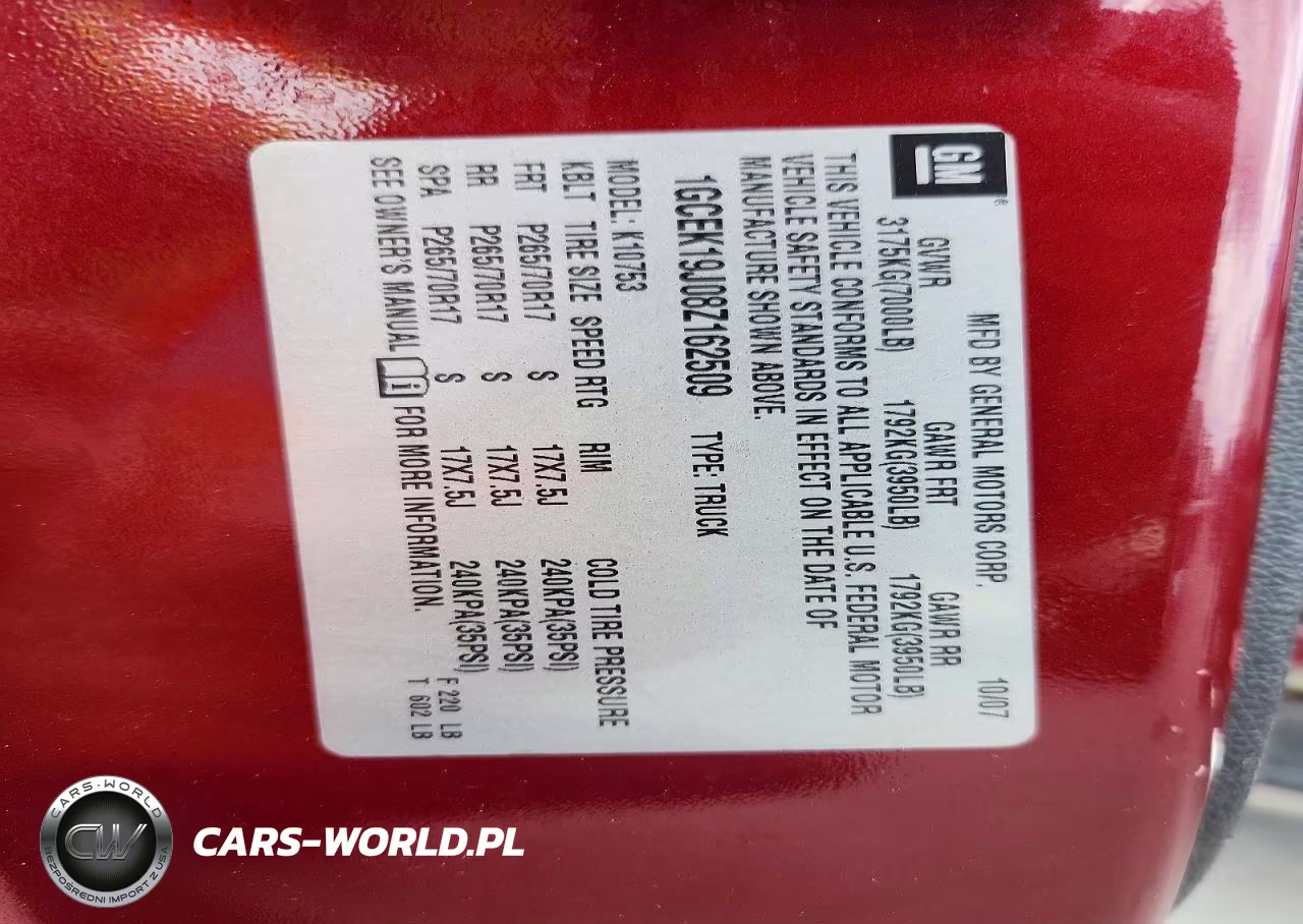 2008 Chevrolet Silverado K1500 VIN:1GCEK19J08Z162509 - 12