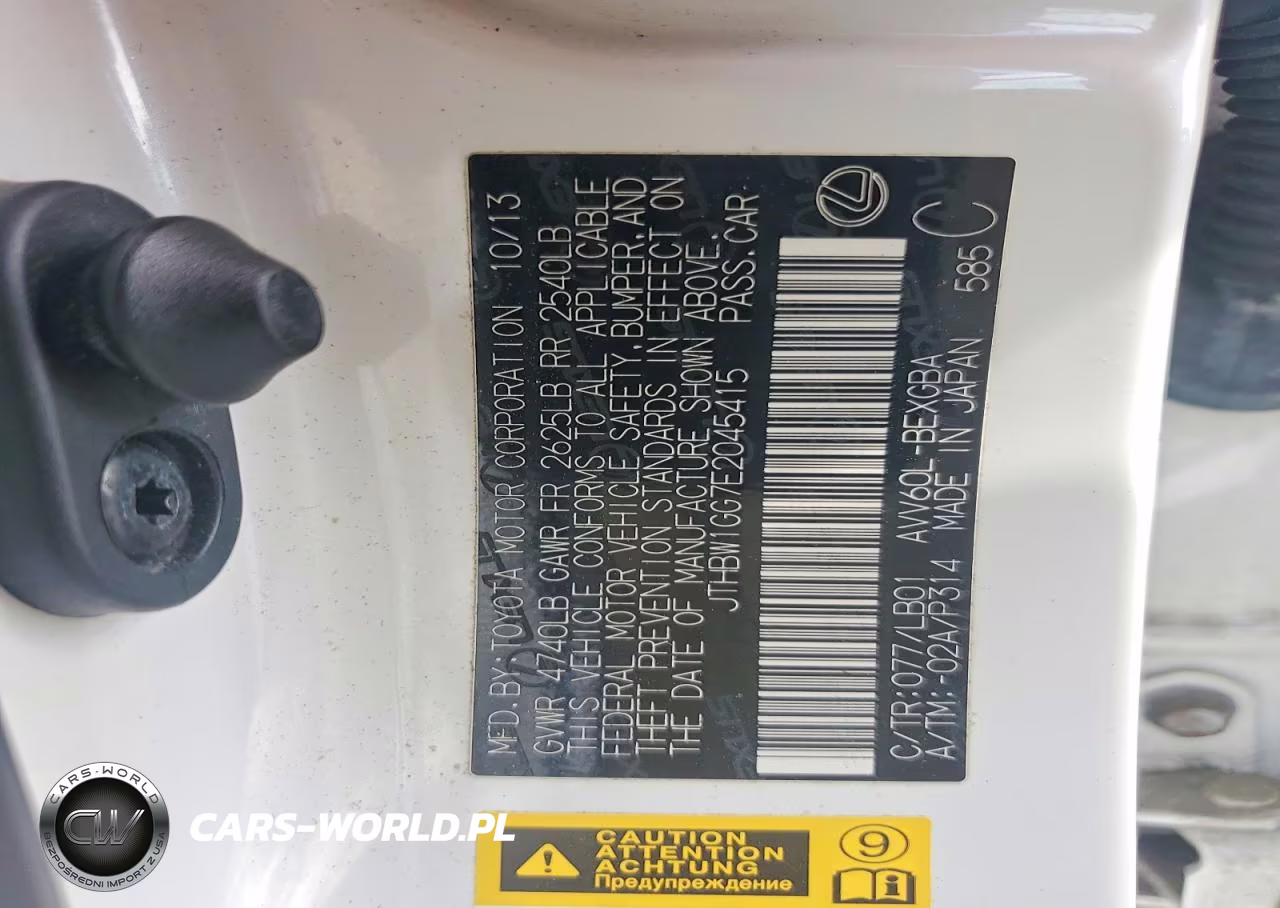 2014 Lexus Es 300H VIN:JTHBW1GG7E2045415 - 12