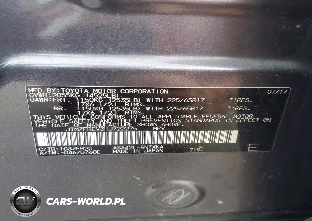 2017 Toyota Rav4 Le VIN:JTMZFREV3HJ722275 - 13