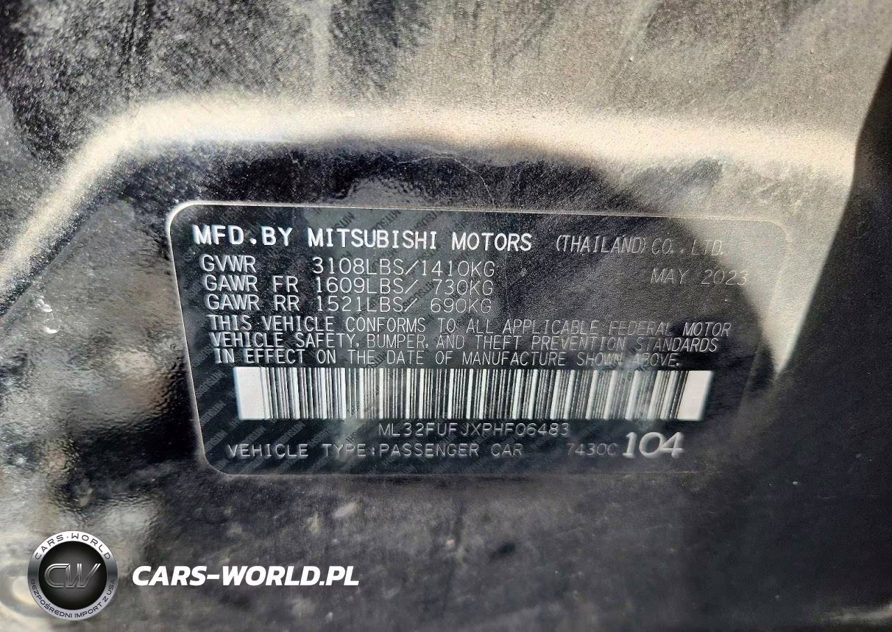 2023 Mitsubishi Mirage G4 Es VIN:ML32FUFJXPHF06483 - 12
