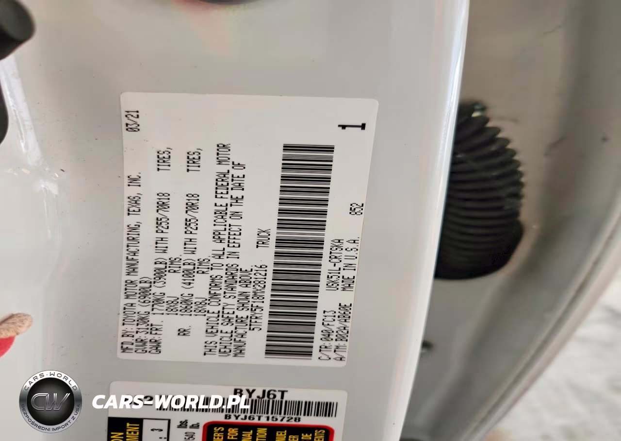 2021 Toyota Tundra Sr5 VIN:5TFRY5F18MX281216 - 13