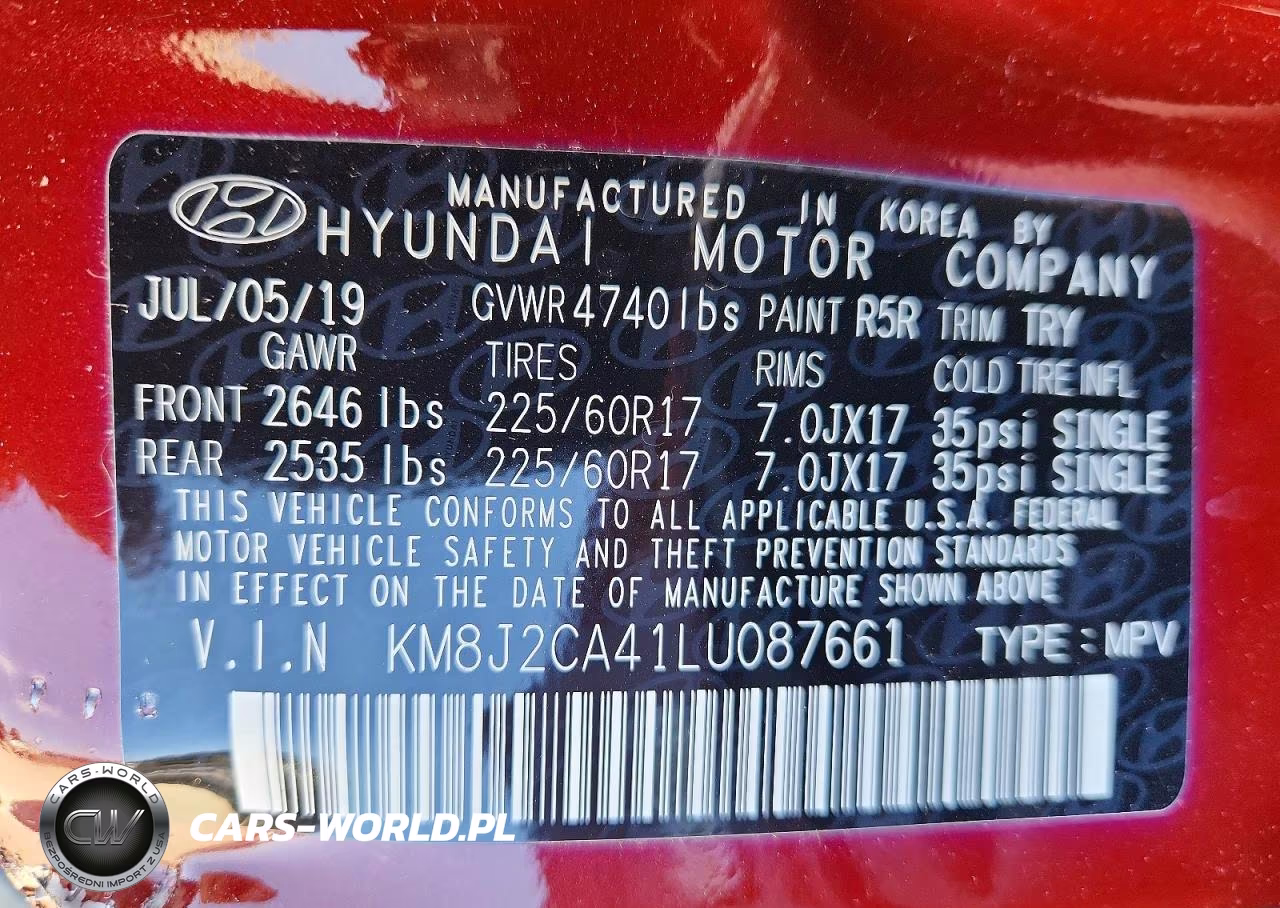 2020 Hyundai Tucson Se VIN:KM8J2CA41LU087661 - 14