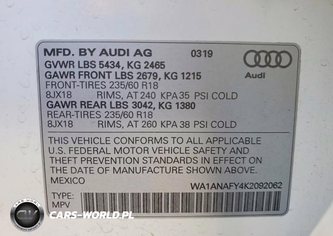 2019 Audi Q5 Premium VIN:WA1ANAFY4K2092062 - 13
