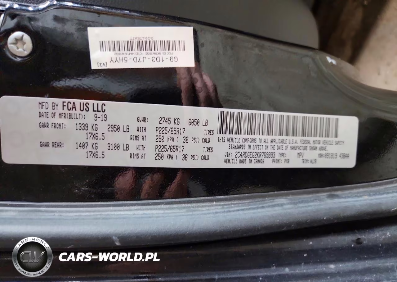 2019 Dodge Grand Caravan Gt VIN:2C4RDGEG2KR769893 - 13