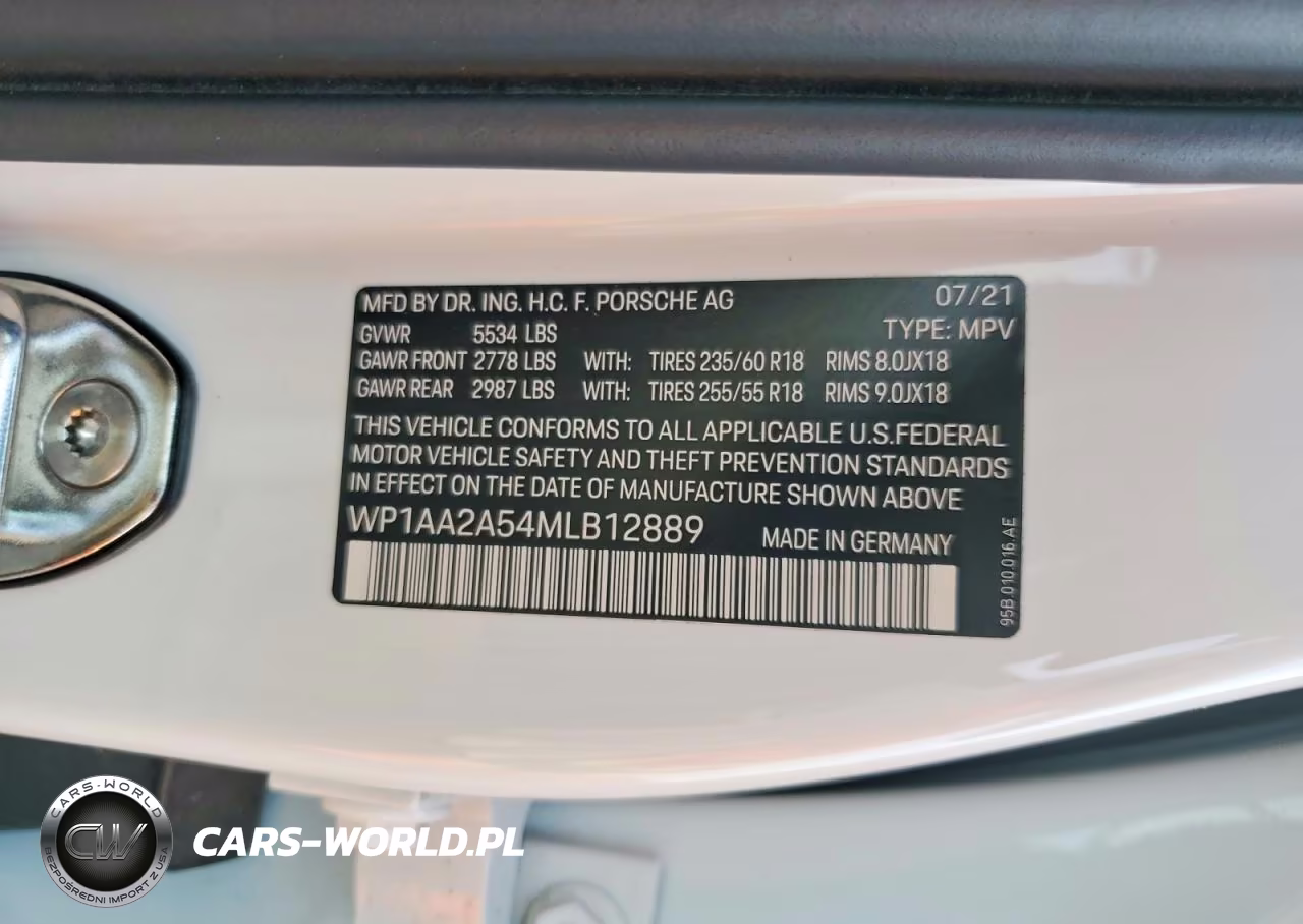 2021 Porsche Macan VIN:WP1AA2A54MLB12889 - 13