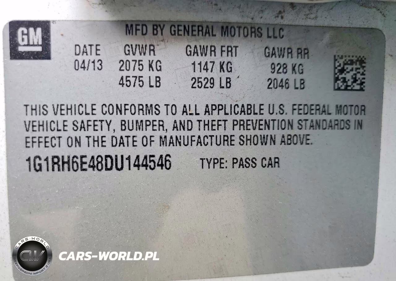 2013 Chevrolet Volt VIN:1G1RH6E48DU144546 - 12