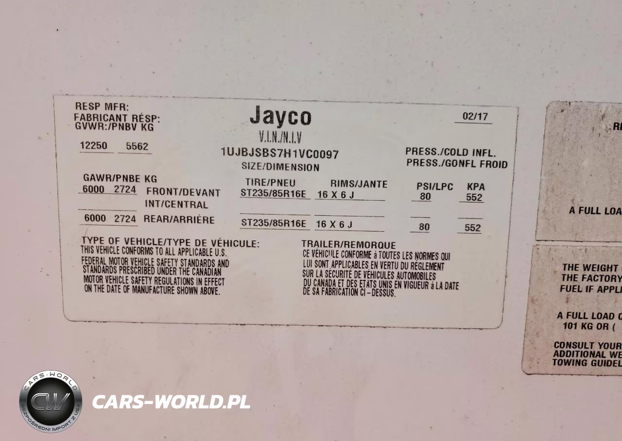 2017 Jayco Octane Camper VIN:1UJBJSBS7H1VC0097 - 10