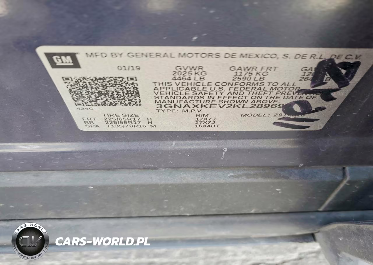 2019 Chevrolet Equinox Lt VIN:3GNAXKEV2KL289699 - 13