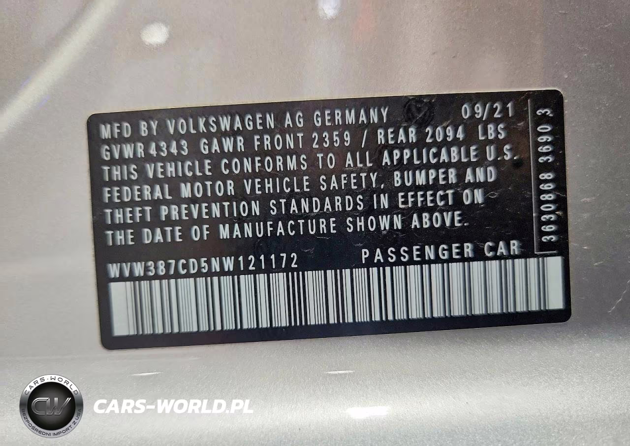 2022 Volkswagen Gti Se VIN:WVW387CD5NW121172 - 13
