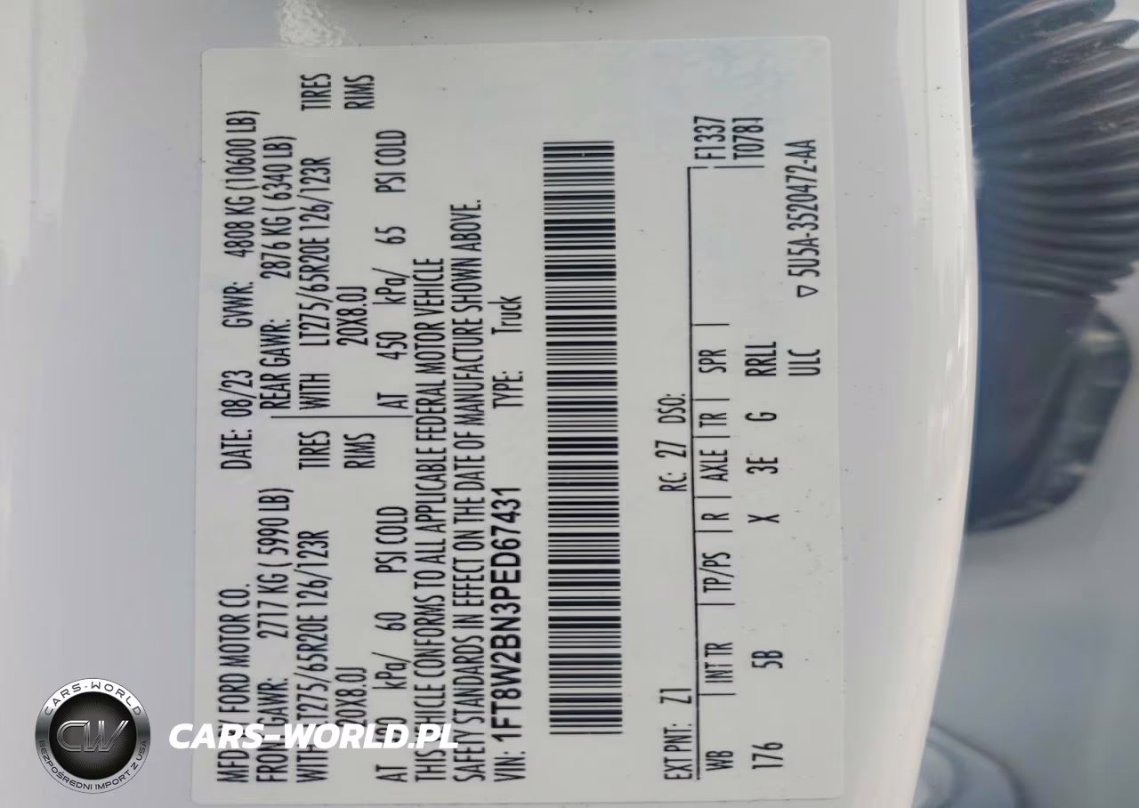 2023 Ford F250 Super Duty VIN:1FT8W2BN3PED67431 - 13