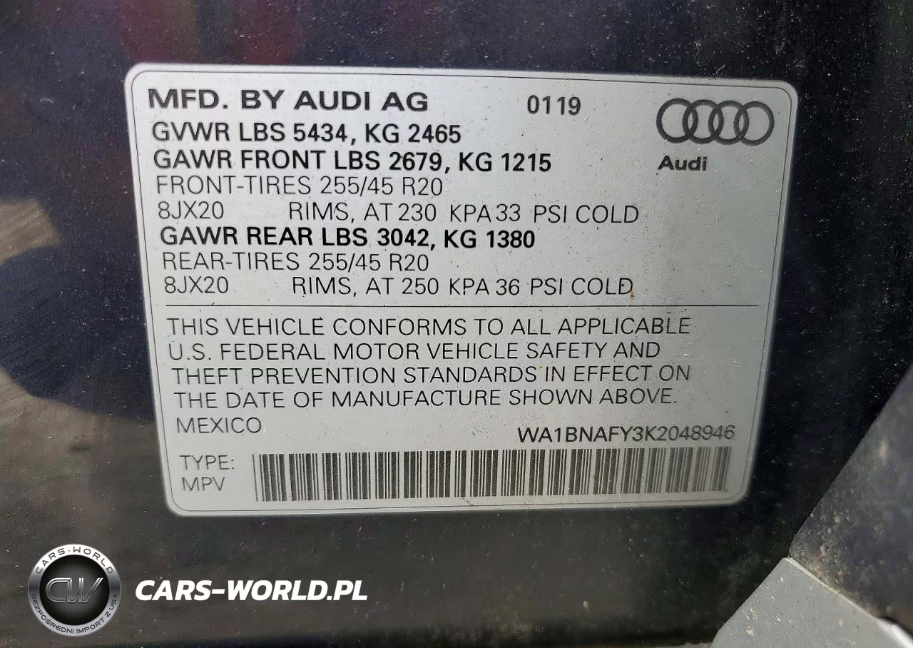 2019 Audi Q5 Premium Plus VIN:WA1BNAFY3K2048946 - 14