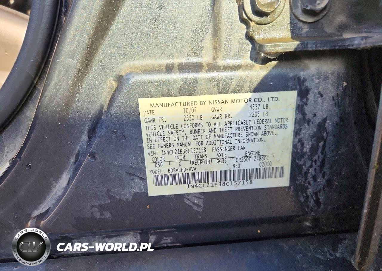 2008 Nissan Altima Hybrid VIN:1N4CL21E38C157158 - 12